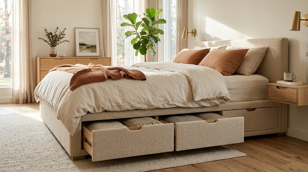 best king bed frames with storage