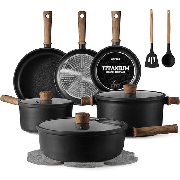 CAROTE Nonstick 16-Piece Cookware Set (PFOS PFOA Free)