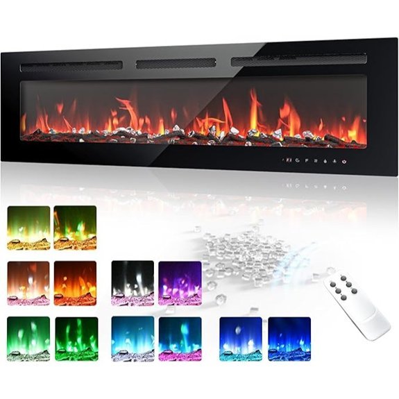 EUHOMY 50 Inch Electric Fireplace with Remote Control