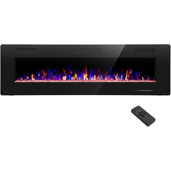 R.W.FLAME 60 Electric Fireplace with Remote Control